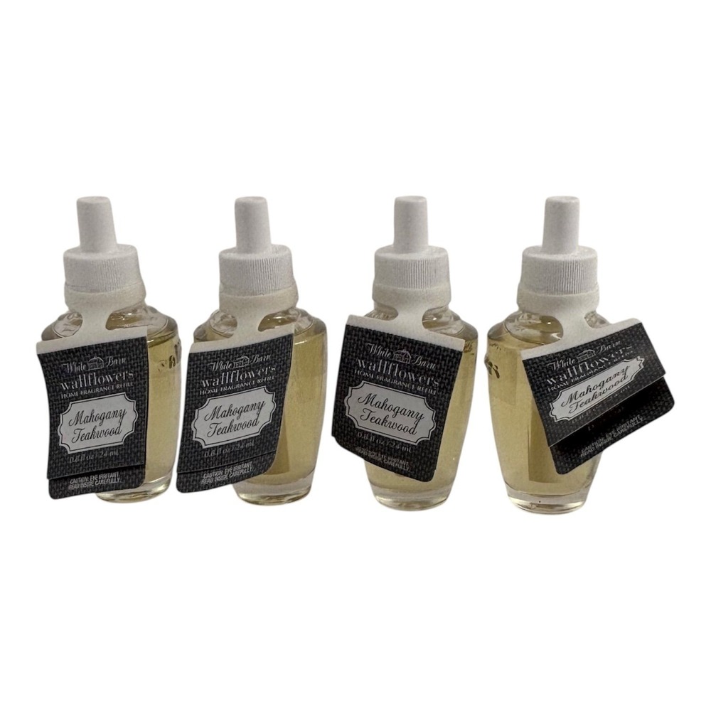 Bath & Body Works Mahogany Teakwood Wallflowers Refill 4-Pack Warm Woodsy